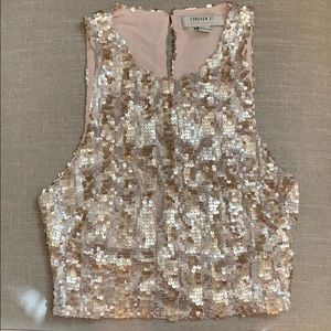 Forever 21 sequined crop top